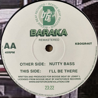 Baraka - Nutty Bass / I'll Be There (12") on Kniteforce Records,Boogie Beat Records at Further Records
