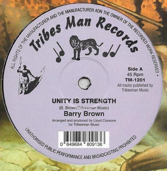 Barry Brown / Drummie Benji - Unity Is Strength / Higher Region (12", RE) Tribes Man Records