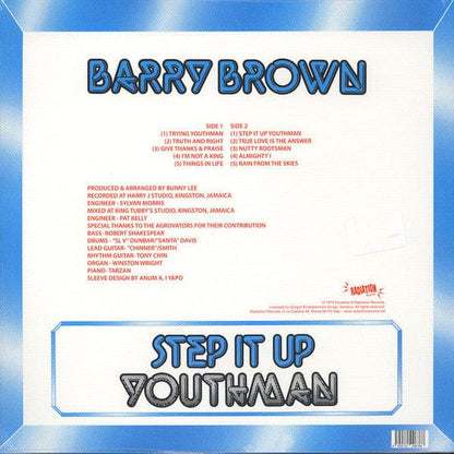 Barry Brown - Step It Up Youthman (LP, Album, RE) on Radiation Roots at Further Records