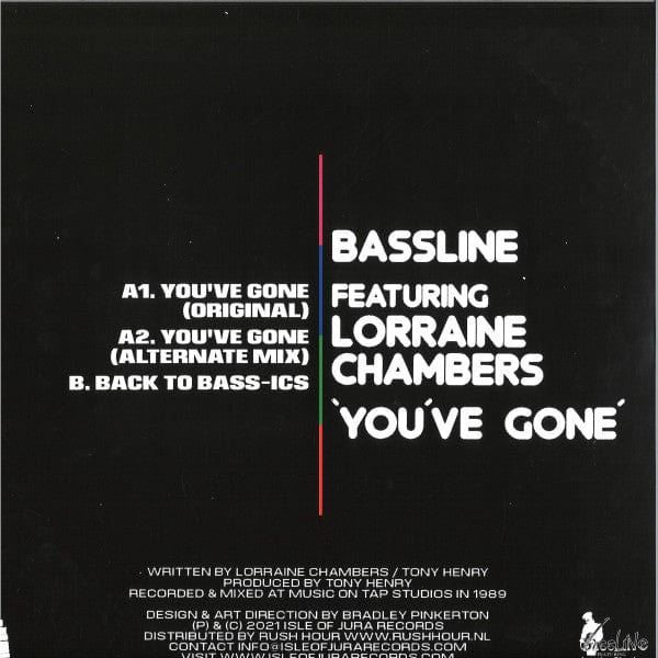 Bassline Lorraine Chambers – You've Gone (12", Isle Of Jura, 2021) Back Cover