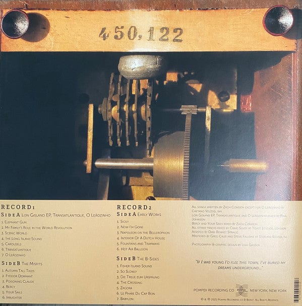 Beirut – Artifacts (2xLP, Gatefold, Pompeii Records, 2022) Back Cover