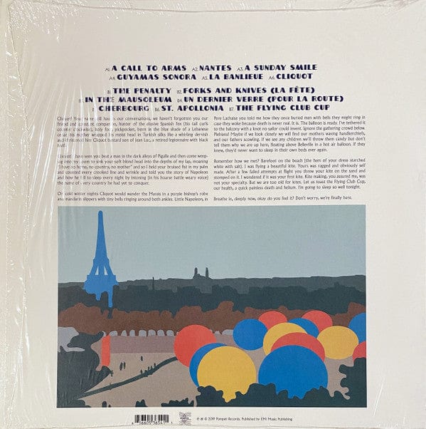 Beirut – The Flying Club Cup (LP, Pompeii Records, 2019) Back Cover