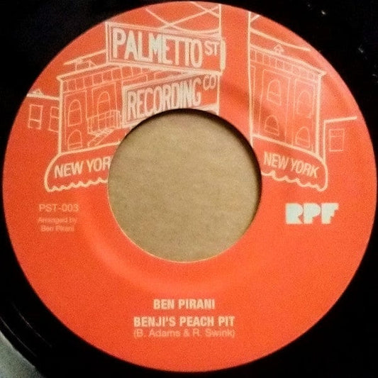 Ben Pirani Evolfo – Benji's Peach Pit / Evolfo Tries Love (7", Palmetto St. Recording Co., 2022) Front Cover