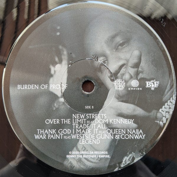 Benny The Butcher* - Burden Of Proof (LP, Album) on Further Records at Further Records