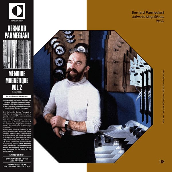 Bernard Parmegiani - Mémoire Magnétique, Vol 2. (Compilation De Bandes Magnétiques Inédites (1966-1993)) (LP) Transversales Disques Vinyl