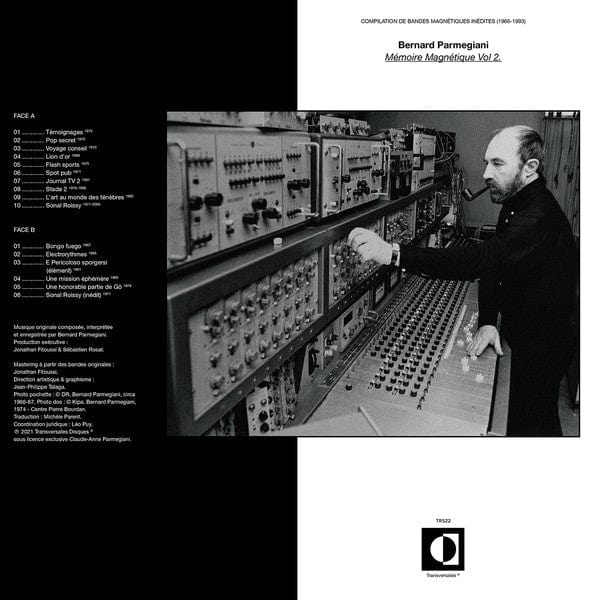 Bernard Parmegiani - Mémoire Magnétique, Vol 2. (Compilation De Bandes Magnétiques Inédites (1966-1993)) (LP) Transversales Disques Vinyl