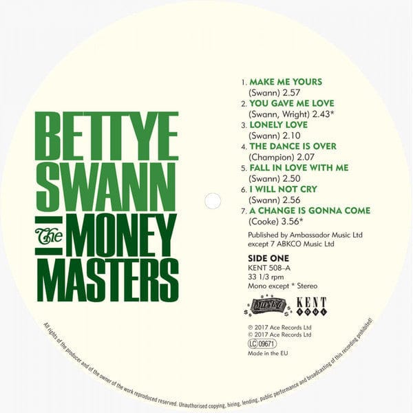 Bettye Swann - The Money Masters (LP, Comp, Mono) Kent Soul