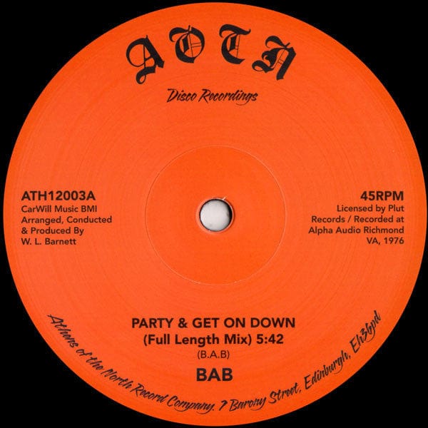 Big Apple Band - Party & Get On Down (12") Athens Of The North Vinyl 5050580666238