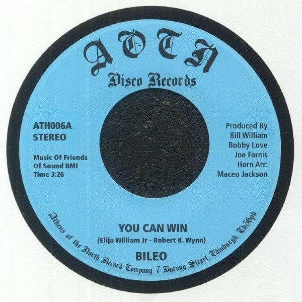 Bileo - You Can Win / Let's Go (7") Athens Of The North Vinyl