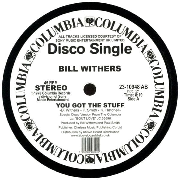 Bill Withers - You Got The Stuff / Look To Each Other For Love (12", Single, RE, RM) Columbia