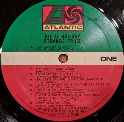 Billie Holiday - Strange Fruit on Atlantic at Further Records
