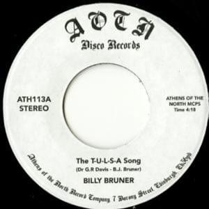 Billy Bruner - The T-U-L-S-A Song (7") Athens Of The North Vinyl