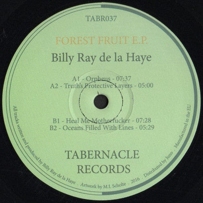 Billy Ray de la Haye - Forest Fruit E.P. (12") Tabernacle Records (2) Vinyl