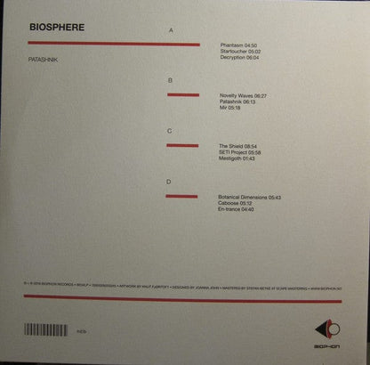 Biosphere - Patashnik (2xLP) Biophon Records Vinyl 7090029000245