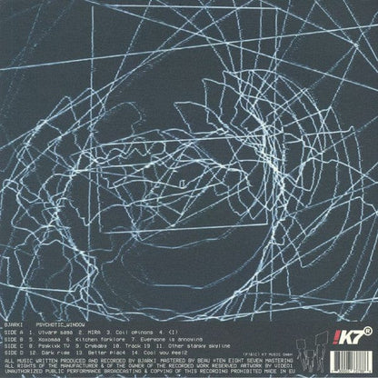 Bjarki - Psychotic_Window  (2xLP) !K7 Records Vinyl 730003737886