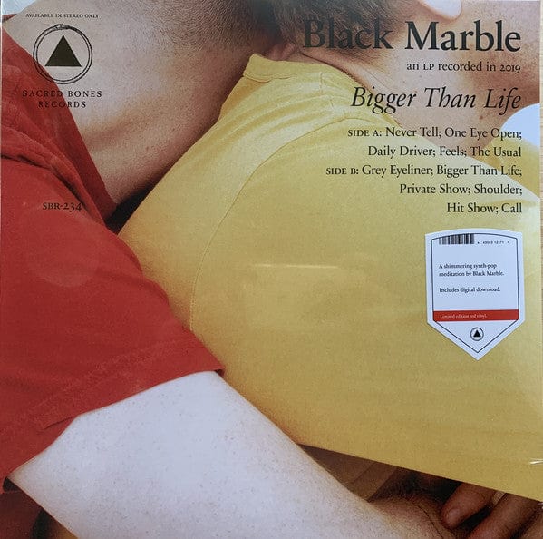 Black Marble – Bigger Than Life (LP, Red, Sacred Bones Records, 2019) Front Cover