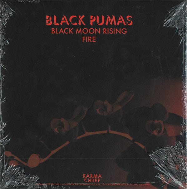 Black Pumas – Black Moon Rising (7", Karma Chief Records, 2018) Back Cover