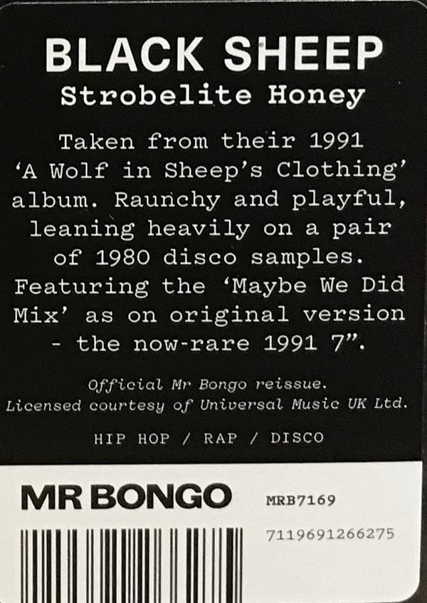 Black Sheep - Strobelite Honey (7") Mercury,Mr Bongo Vinyl 7119691266275