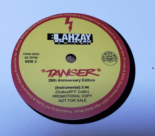 Blahzay Blahzay - Danger (7") High Water Music Vinyl