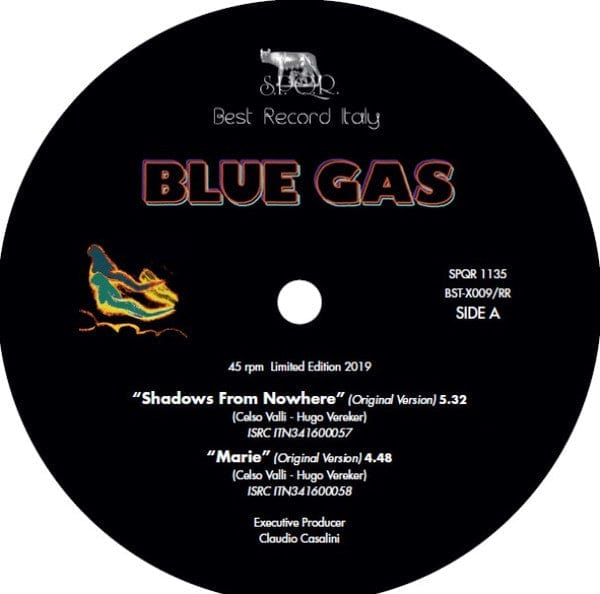 Blue Gas - Shadows From Nowhere (12", Ltd, RE, Blu) S.P.Q.R., Best Record Italy