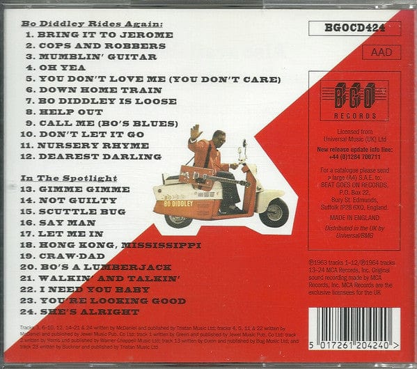 Bo Diddley - Bo Diddley Rides Again / In The Spotlight (CD) BGO Records CD 5017261204240