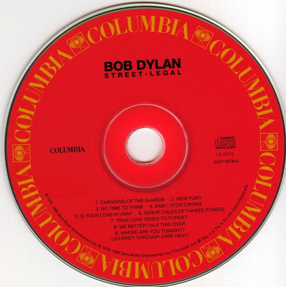 Bob Dylan - Street Legal (CD) Columbia CD 074646597422
