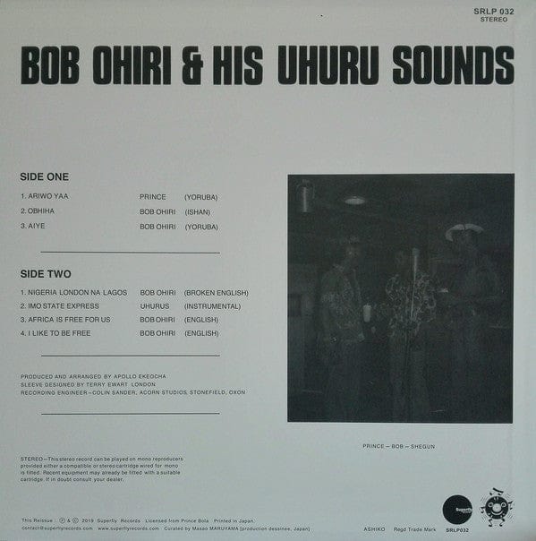 Bob Ohiri & His Uhuru Sounds – Uhuru Aiye (LP, 180 gr, Superfly Records, 2019) Image 3