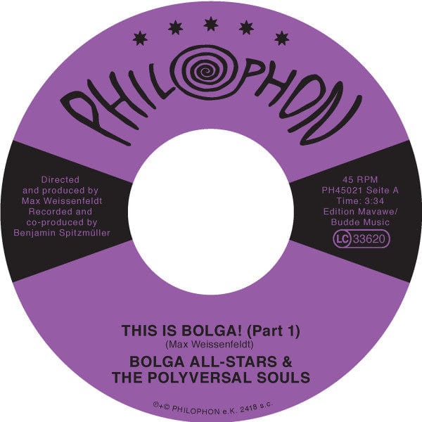 Bolga All-Stars & The Polyversal Souls - This Is Bolga Part 1 / Part 2 (7") Philophon Vinyl