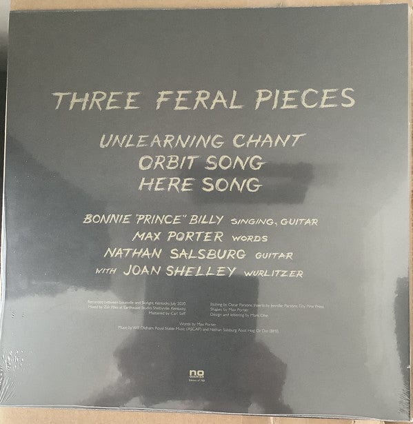 Bonnie "Prince" Billy, Nathan Salsburg, Max Porter (3) - Three Feral Pieces (12", S/Sided, EP, Etch, Ltd) on No Quarter at Further Records