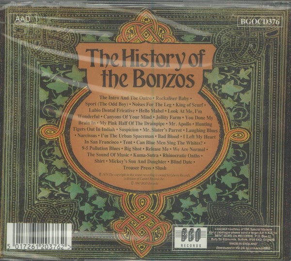 Bonzo Dog Doo-Dah Band - The History Of The Bonzos (2xCD) BGO Records CD 5017261203762