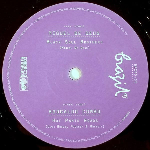 Boogaloo Combo / Miguel de Deus - Hot Pants Roads / Black Soul Brothers (7") Mr Bongo Vinyl 711969129571