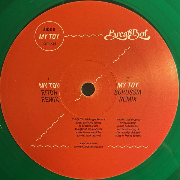Breakbot - 2good4me / My Toy (Remixes) (12", EP, Gre) Ed Banger Records, Because Music