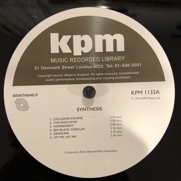 Brian Bennett Alan Hawkshaw – Synthesis (LP, 180g, Be With Records, 2018) Image 3