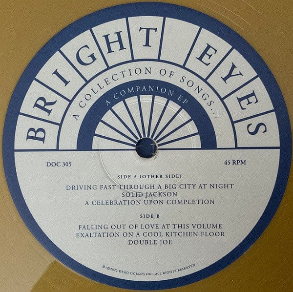 Bright Eyes – A Collection Of Songs Written And Recorded 1995-1997 (A Companion) (12", Gold, Dead Oceans, 2022) Image 5