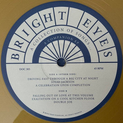 Bright Eyes – A Collection Of Songs Written And Recorded 1995-1997 (A Companion) (12", Gold, Dead Oceans, 2022) Image 5