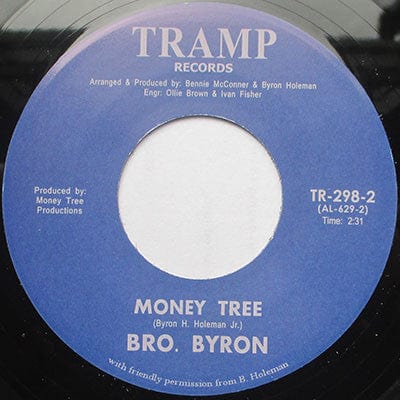Bro. Byron - Booty Whip / Money Tree (7") Tramp Records Vinyl
