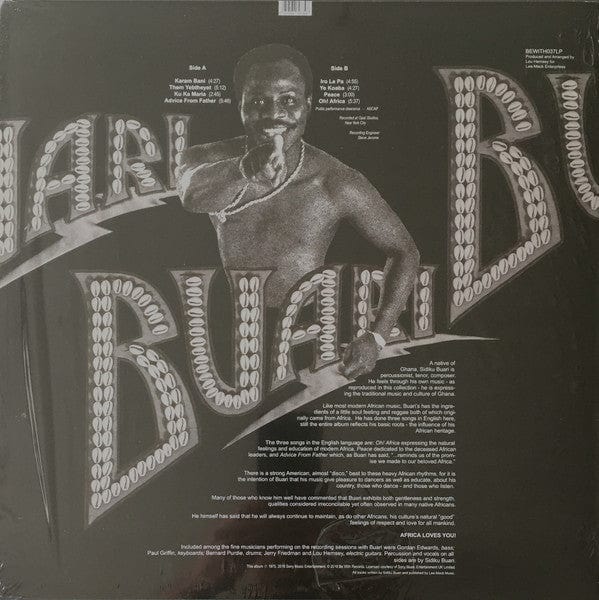 Buari – Buari (LP, 180g, Be With Records, 2018) Back Cover