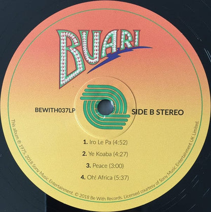 Buari – Buari (LP, 180g, Be With Records, 2018) Image 4
