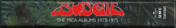 Budgie - The MCA Albums 1973-1975 (CD) MCA Records,Universal UMC CD 600753633939