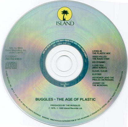 Buggles* - The Age Of Plastic (CD) Island Records CD