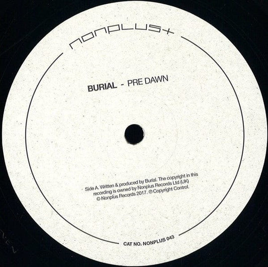 Burial - Pre Dawn / Indoors (12") on Nonplus Records at Further Records