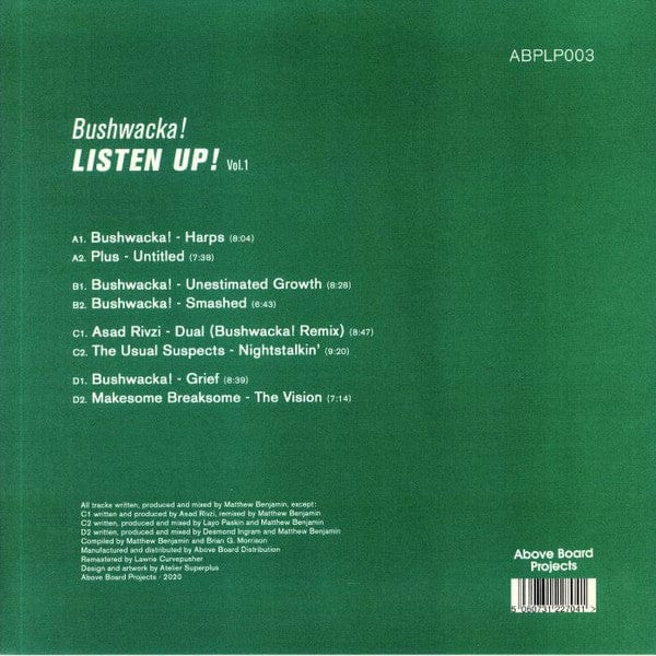 Bushwacka! - Listen Up! Vol. 1 (2x12") Above Board Projects Vinyl 5060731227041