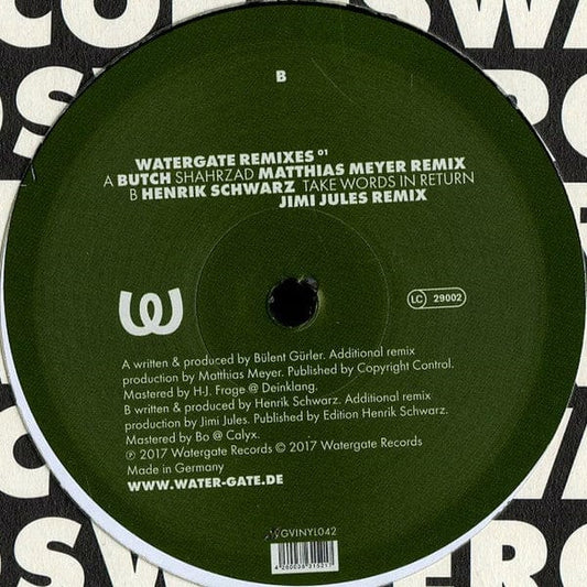 Butch / Henrik Schwarz - Watergate Remixes 01 (12") Watergate Records