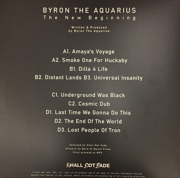 Byron The Aquarius - The New Beginning (2xLP) Shall Not Fade Vinyl