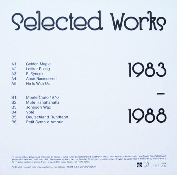 C. Stein - Selected Works 1983-1988 (LP) Jj funhouse,Trumpett Vinyl