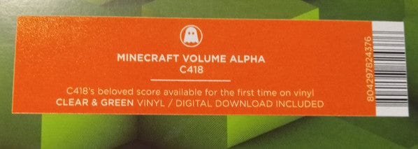 C418 - Minecraft Volume Alpha (LP) (Transparent w/ Green Blob)