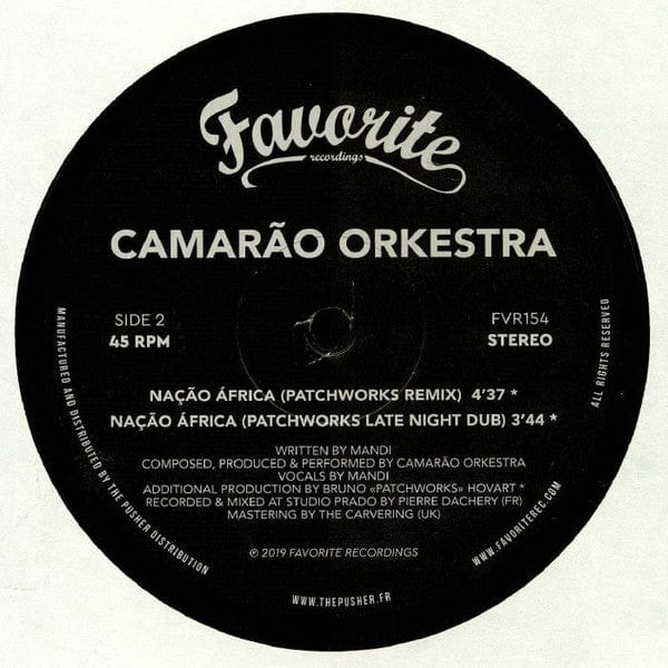 Camarão Orkestra - Nação África (12") Favorite Recordings Vinyl