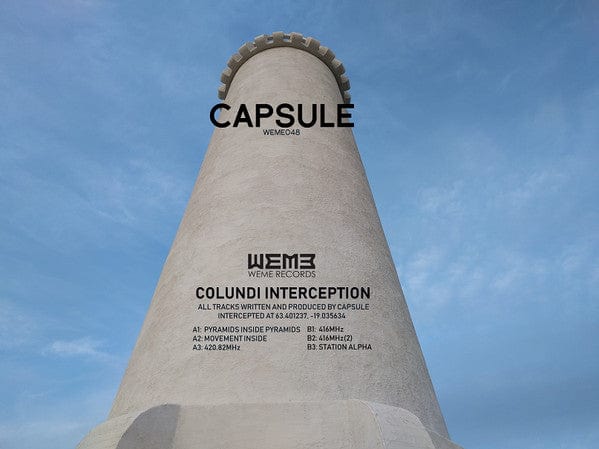 Capsule – Colundi Interception (12", WéMè Records, 2018) Back Cover