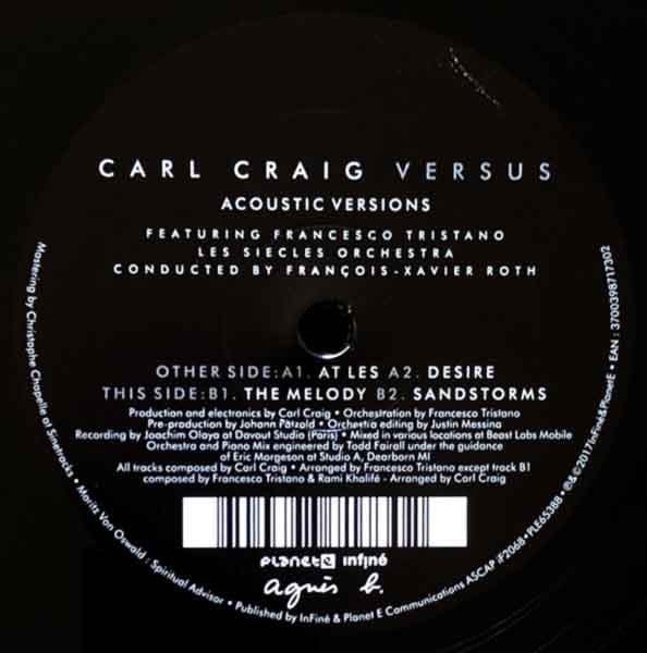 Carl Craig - Versus: Acoustic Versions (12", EP) Infiné, Planet E