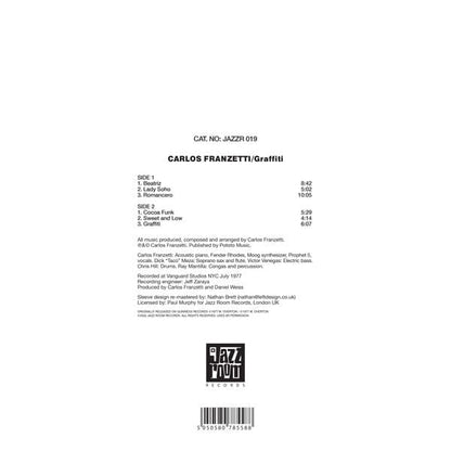 Carlos Franzetti - Grafitti (LP) Jazz Room Records Vinyl 5050580785588